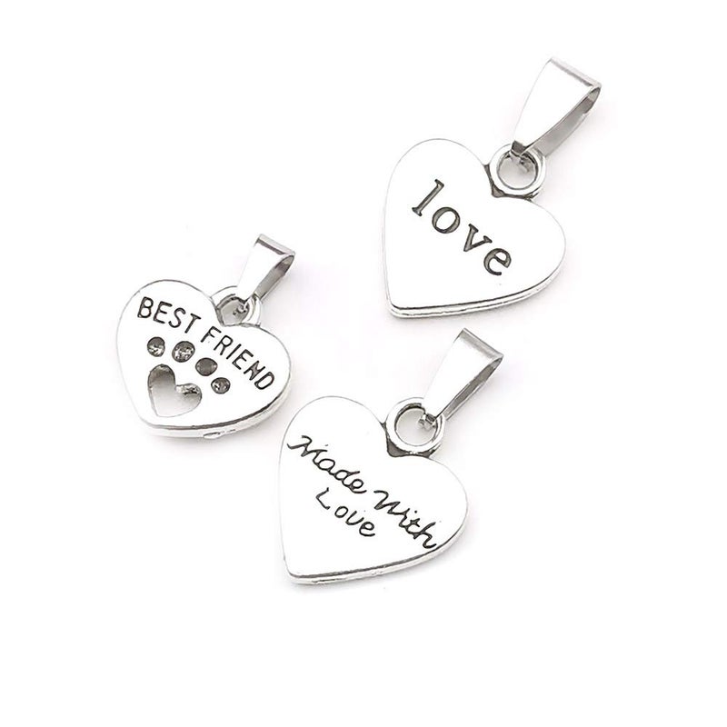 WOCRAFT 300pcs Mixed Stainless Steel Pinch Clip Clasp Bail Finish Necklace Clasps Pendant Clasps Claw Bail Pendant Clasps Pinch Clip Clasp Bail for Necklace Dangle Charm Pendant Connector (M397) - Image 5